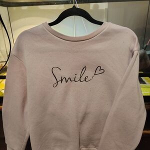SHEIN Women's Light Pink Smile Sweater